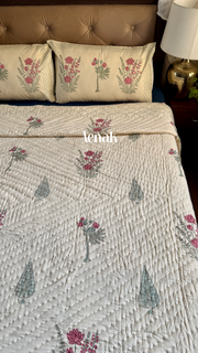 aenak-green-ashoka-handblock-printed-reversible-mulmul-cotton-quilt-beige-base