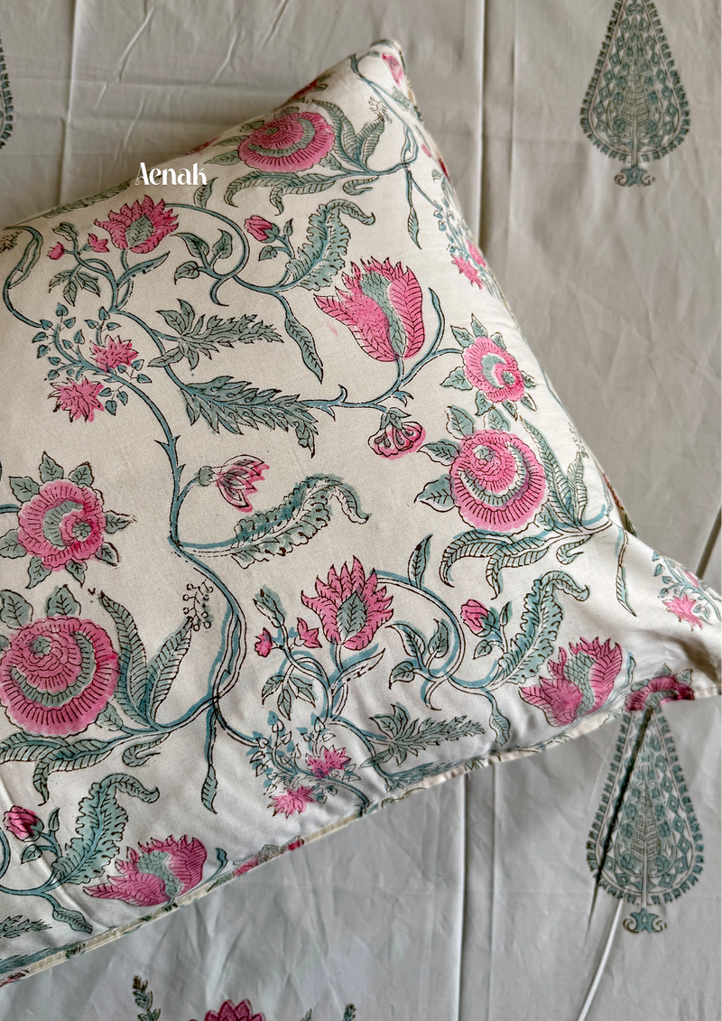 aenak-green-ashoka-handblock-bedsheet-dohar-combo-set-beige-base