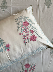 aenak-green-ashoka-handblock-printed-premium-cotton-bedsheet-set-beige-base