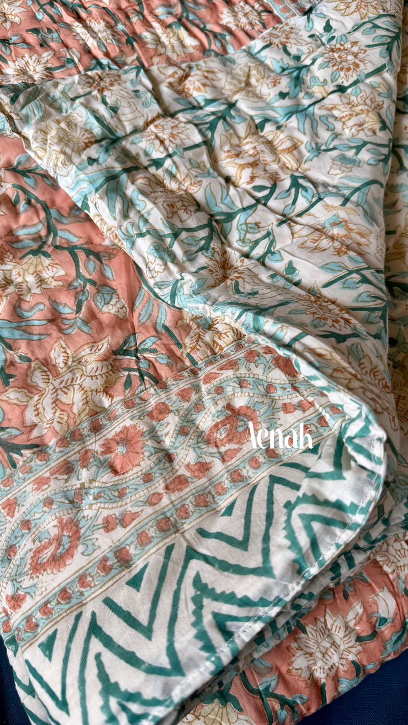 aenak-dark-peach-floral-handblock-printed-reversible-mulmul-cotton-quilt