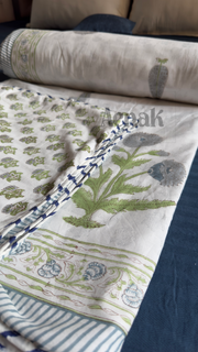 aenak-blue-dahlia-handblock-bedsheet-dohar-combo-set