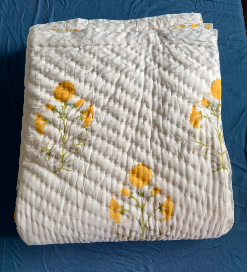 aenak-yellow-marigold-handblock-printed-reversible-mulmul-cotton-quilt-copy