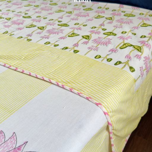 aenak-pichwai-lotus-handblock-printed-mulmul-cotton-reversible-dohar