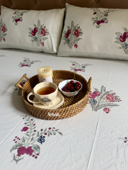 aenak-burgundy-anaar-handblock-premium-cotton-bedsheet-set