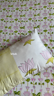 aenak-pichwai-lotus-handblock-printed-premium-cotton-fitted-bedsheet-set