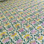 aenak-pink-yellow-lotus-handblock-duvet-quilt-cover