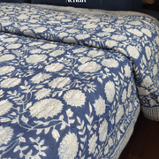 aenak-blue-floral-garden-bedsheet-quilt-combo-set