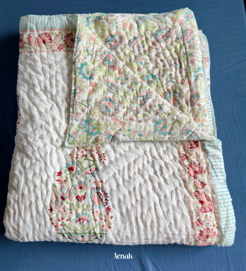 aenak-pink-kairi-handblock-printed-reversible-mulmul-cotton-quilt