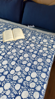 aenak-blue-floral-garden-handblock-printed-mulmul-cotton-reversible-dohar