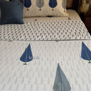 aenak-blue-cypress-handblock-bedsheet-dohar-combo-set