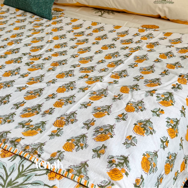 aenak-turmeric-yellow-marigold-handblock-printed-mulmul-cotton-reversible-dohar