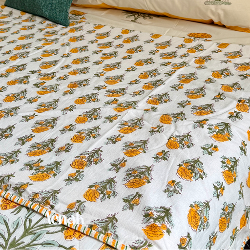 aenak-turmeric-yellow-marigold-handblock-printed-mulmul-cotton-reversible-dohar