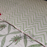 aenak-green-palm-handblock-bedsheet-dohar-combo-set