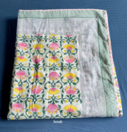 aenak-pink-yellow-lotus-handblock-printed-mulmul-cotton-reversible-dohar