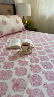 aenak-pink-anaar-jaal-handblock-printed-premium-cotton-set-bedsheet