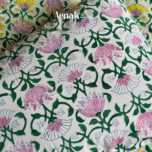 aenak-pink-yellow-lotus-handblock-duvet-quilt-cover