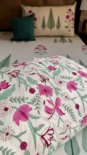 aenak-magenta-floral-garden-handblock-printed-premium-cotton-bedsheet-set-ivory-base