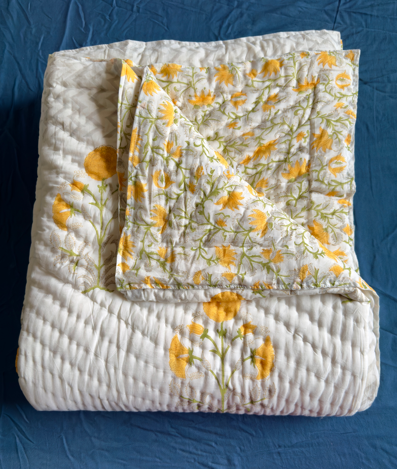aenak-yellow-marigold-handblock-printed-reversible-mulmul-cotton-quilt-copy
