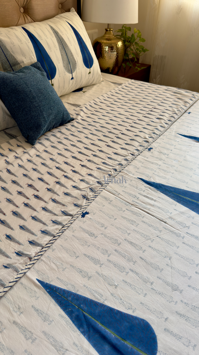 aenak-blue-cypress-handblock-bedsheet-dohar-combo-set
