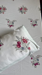 aenak-burgundy-anaar-handblock-bedsheet-dohar-combo-set