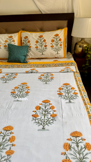 aenak-turmeric-yellow-marigold-handblock-printed-mulmul-cotton-reversible-dohar