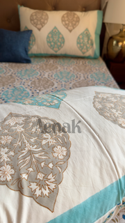 aenak-blue-jaal-handblock-printed-premium-cotton-set-bedsheet