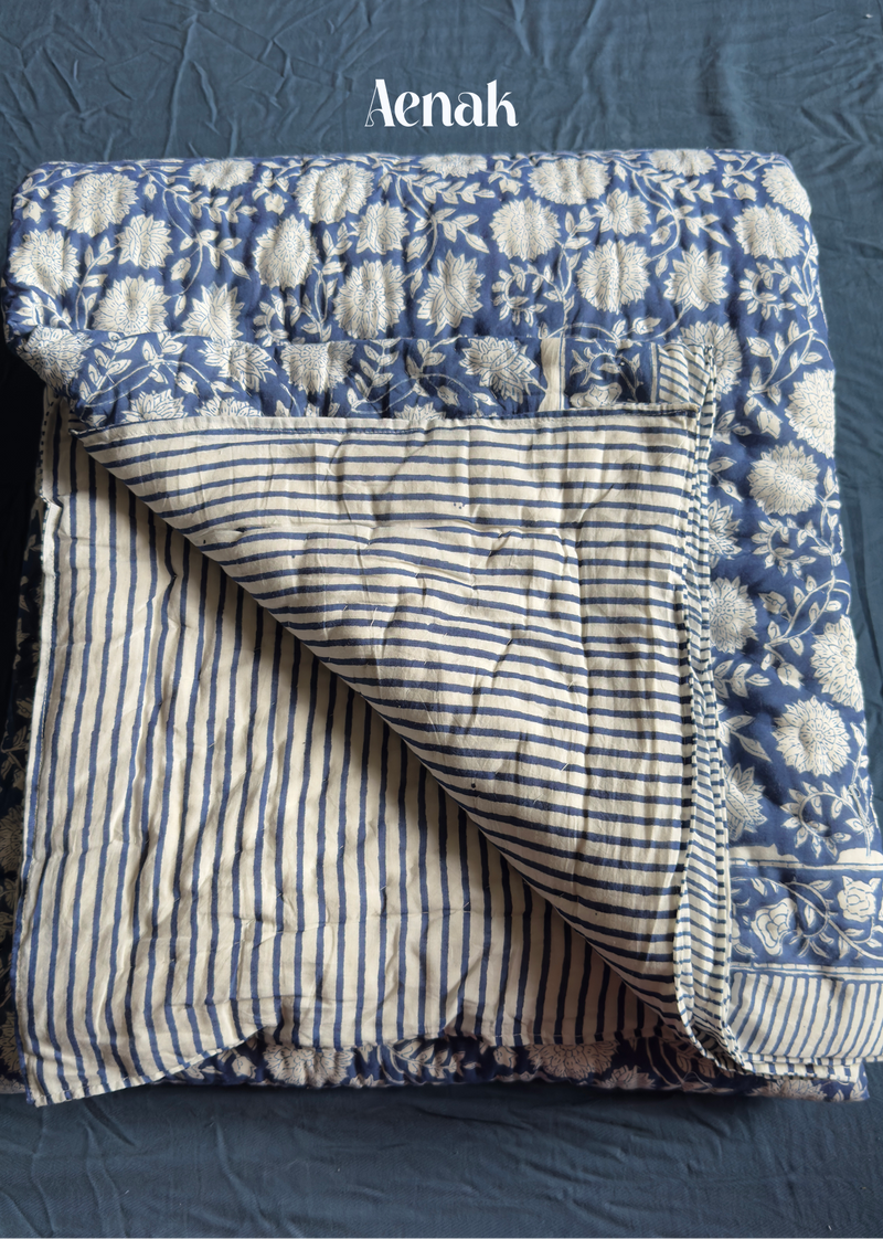 aenak-blue-floral-garden-handblock-reversible-mulmul-cotton-quilt