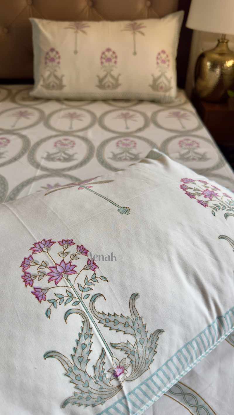 aenak-lilac-palm-handblock-printed-premium-cotton-set-bedsheet