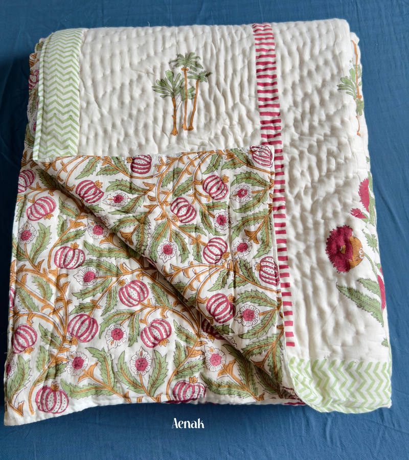 aenak-red-dahlia-handblock-printed-reversible-mulmul-cotton-quilt