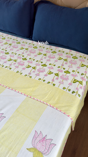 aenak-pichwai-lotus-handblock-printed-mulmul-cotton-reversible-dohar