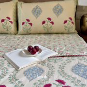 aenak-pink-poppy-handblock-bedsheet-dohar-combo-set-non-white-1