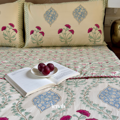 aenak-pink-poppy-jaal-handblock-printed-mulmul-cotton-reversible-dohar-non-white
