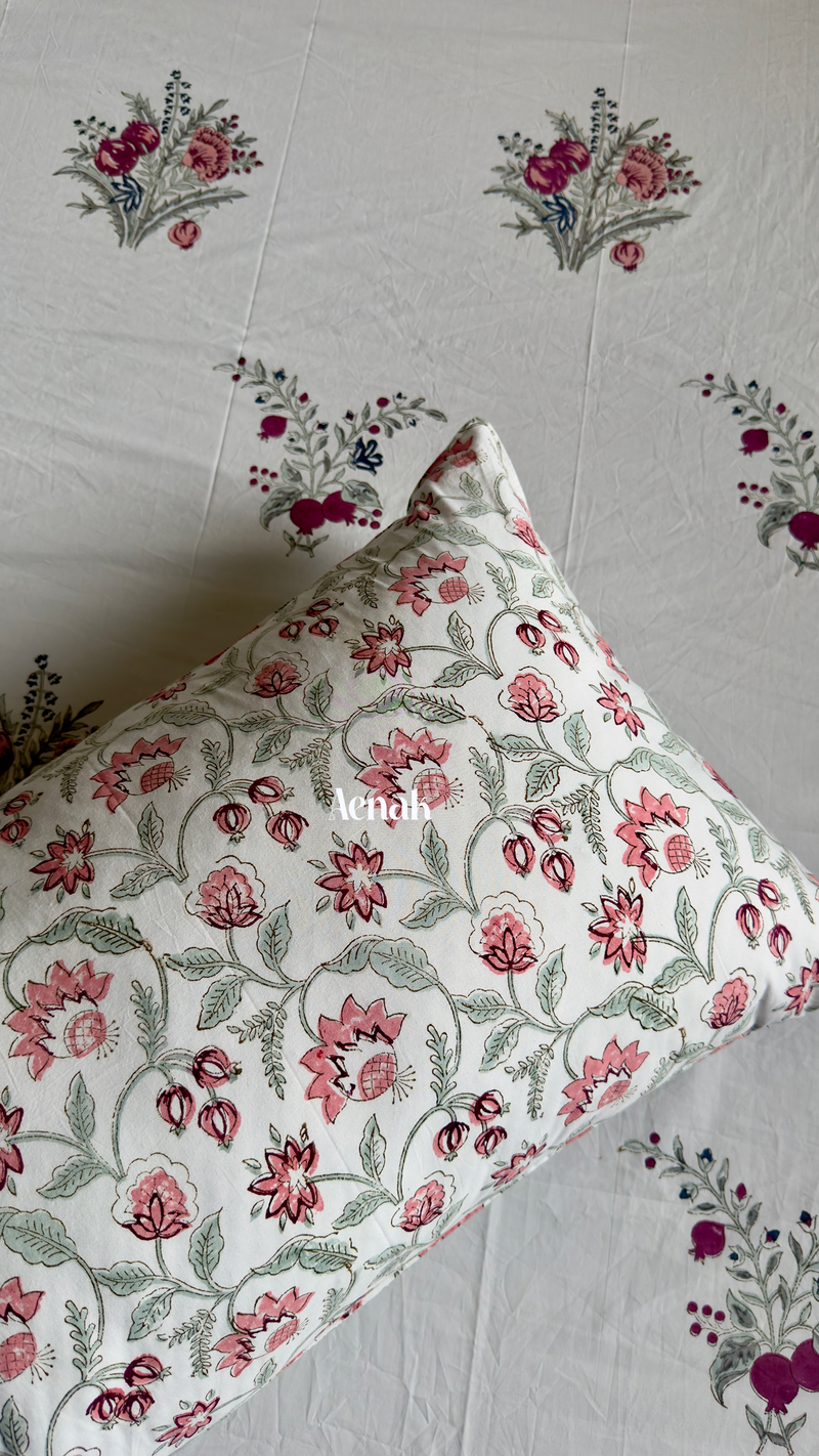 aenak-burgundy-anaar-handblock-premium-cotton-bedsheet-set