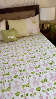 aenak-pichwai-lotus-handblock-bedsheet-dohar-combo-set