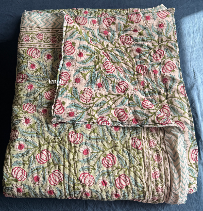 aenak-red-anaar-handblock-printed-reversible-mulmul-cotton-quilt