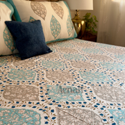 aenak-blue-jaal-handblock-printed-premium-cotton-set-bedsheet