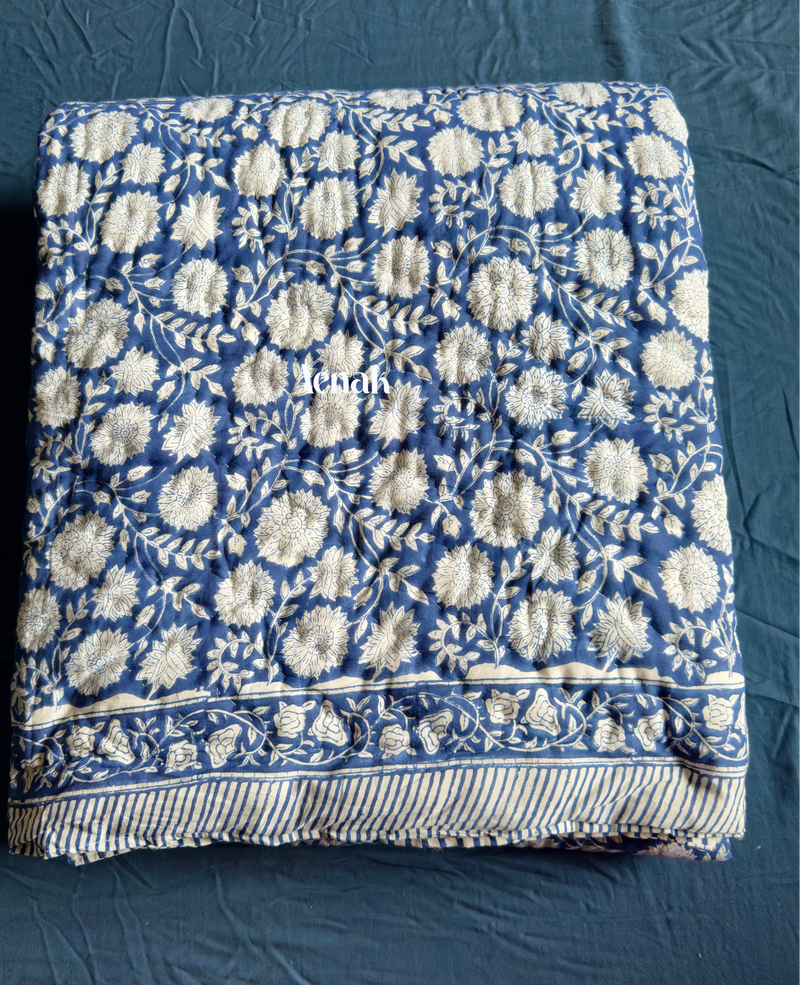 aenak-blue-floral-garden-handblock-reversible-mulmul-cotton-quilt
