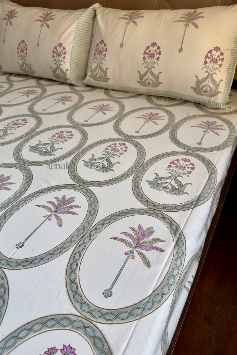 aenak-lilac-palm-handblock-printed-premium-cotton-set-bedsheet