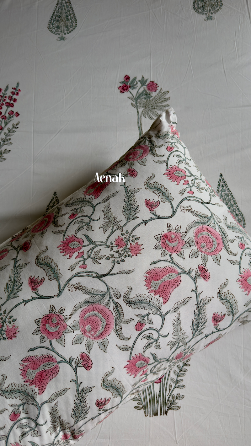 aenak-green-ashoka-handblock-bedsheet-quilt-combo-set-beige-base-1
