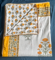 aenak-turmeric-yellow-marigold-handblock-printed-mulmul-cotton-reversible-dohar