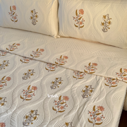 aenak-peach-phool-embossed-handblock-printed-quilted-bedcover-set