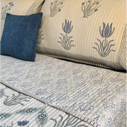 aenak-blue-lotus-handblock-printed-reversible-straight-quilted-bedcover-set