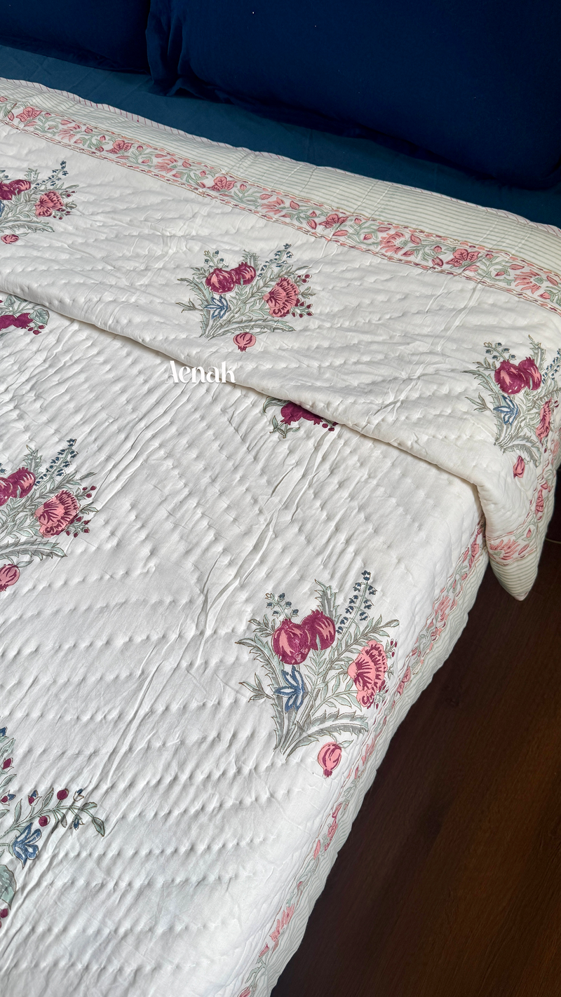 aenak-burgundy-anaar-handblock-bedsheet-quilt-combo-set