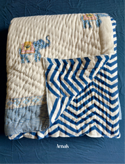 aenak-blue-chevron-elephant-handblock-printed-reversible-mulmul-cotton-quilt