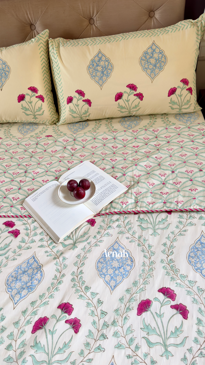 aenak-pink-poppy-jaal-handblock-printed-mulmul-cotton-reversible-dohar-non-white