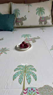 aenak-grey-elephant-handblock-printed-premium-cotton-fitted-bedsheet-set