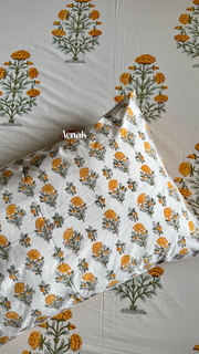 aenak-turmeric-yellow-marigold-handblock-printed-premium-cotton-set-bedsheet