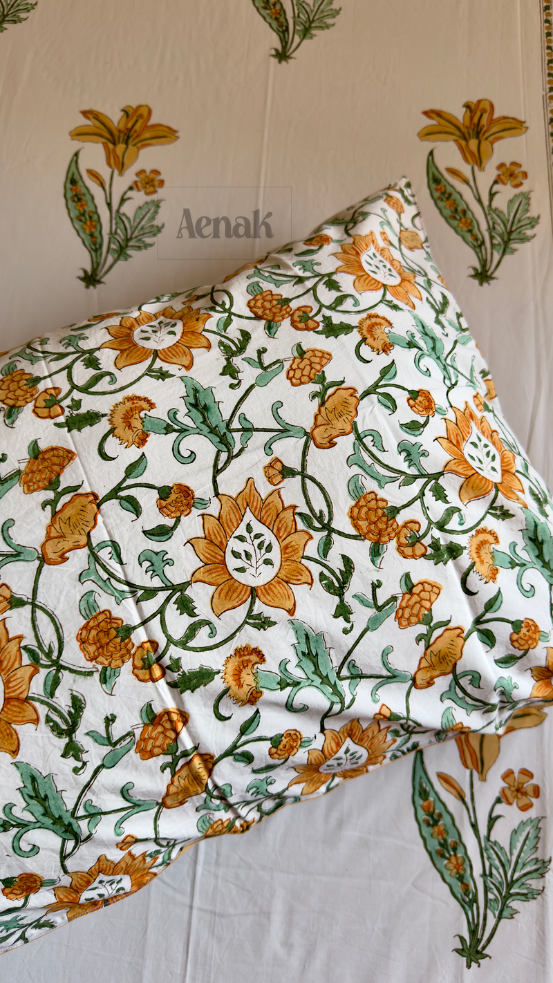 aenak-yellow-lily-handblock-printed-premium-cotton-set-bedsheet