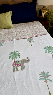 aenak-grey-elephant-handblock-bedsheet-dohar-combo-set