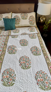 aenak-yellow-phool-boota-handblock-printed-reversible-quilted-bedcover-set